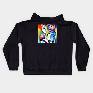 The Owl and The Pussycat Abstract Kids Hoodie